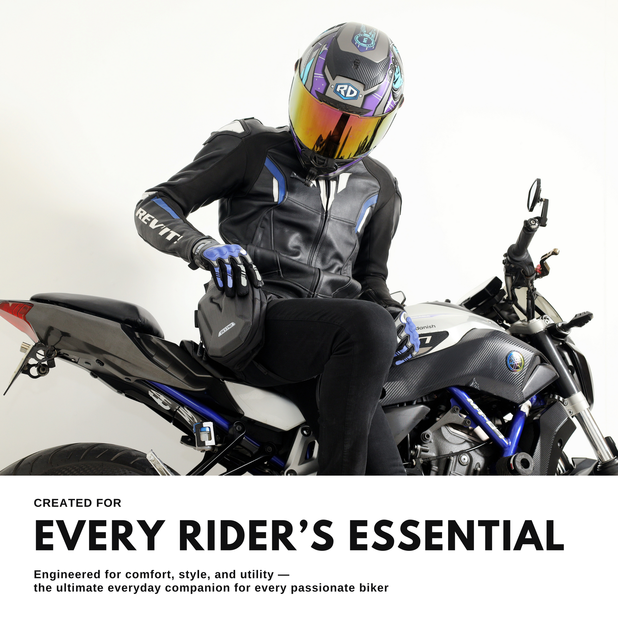 Destno Motorcycle Biker Thigh Bag – EVA Hard Shell Leg & Waist Pack