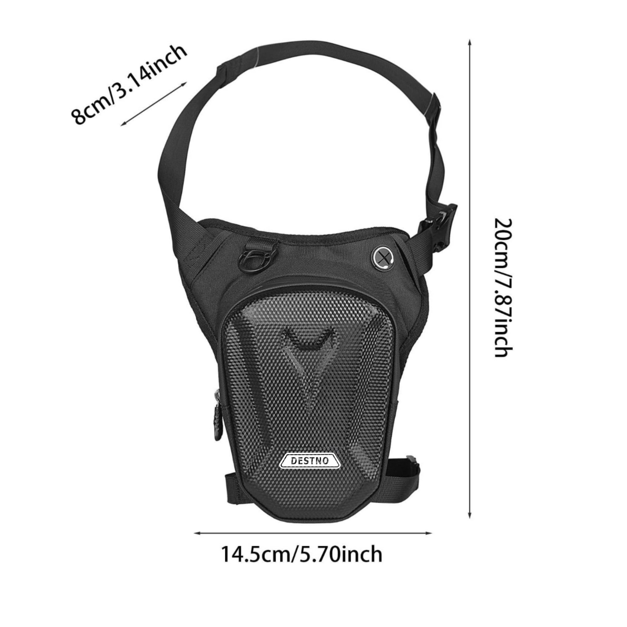 Destno Motorcycle Biker Thigh Bag – EVA Hard Shell Leg & Waist Pack